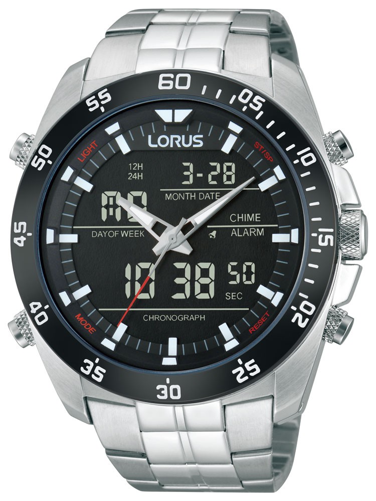 Ceas barbatesc Lorus RW611AX9 Analog-Digital Alarm Cronograf 100M 46mm