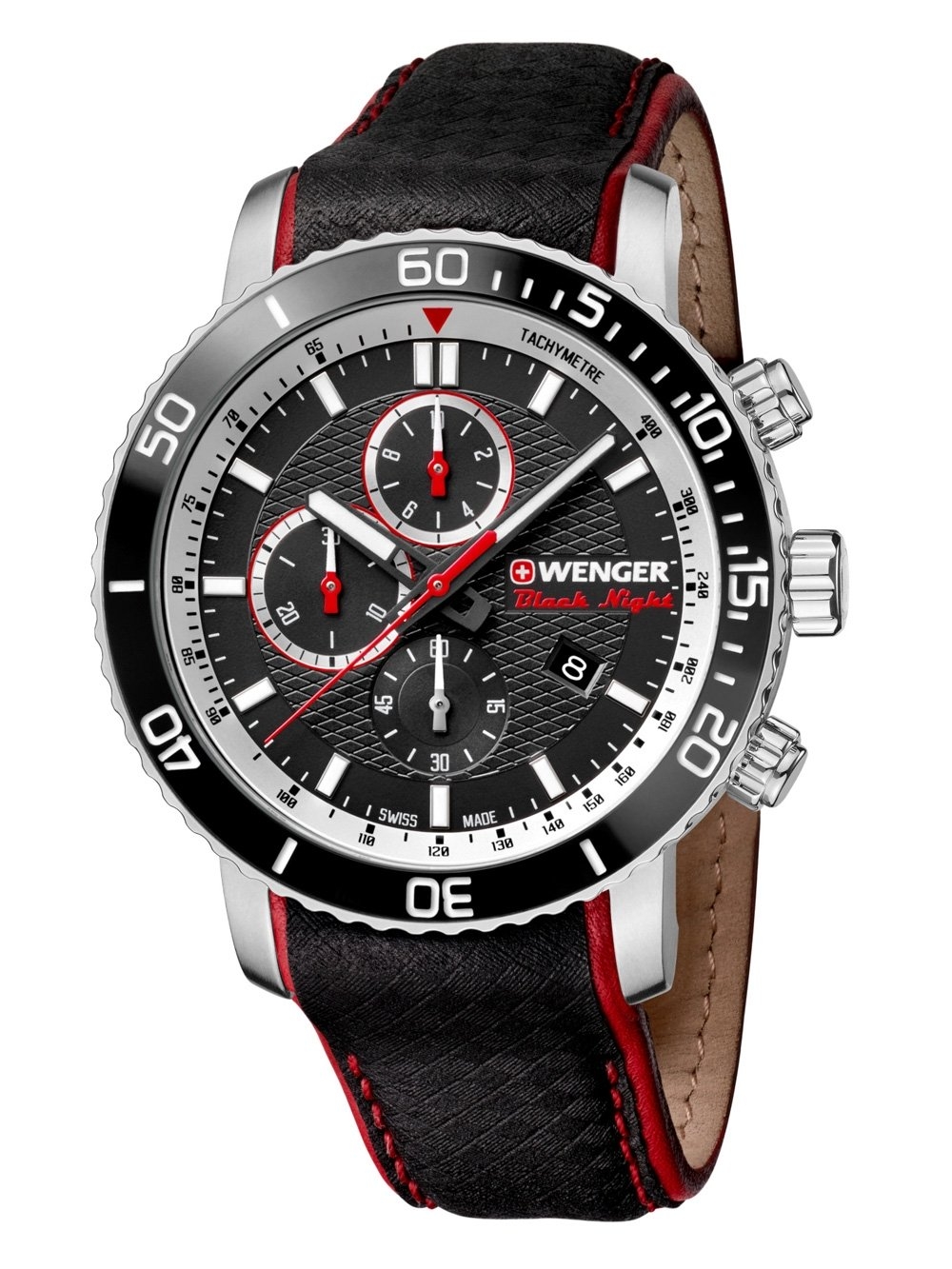 Ceas barbatesc Wenger 01.1843.105 Roadster Black Night Chrono. 45mm 10ATM Ceas barbatesc Wenger 01.1843.105 Roadster Black Night Chrono. 45mm 10ATM