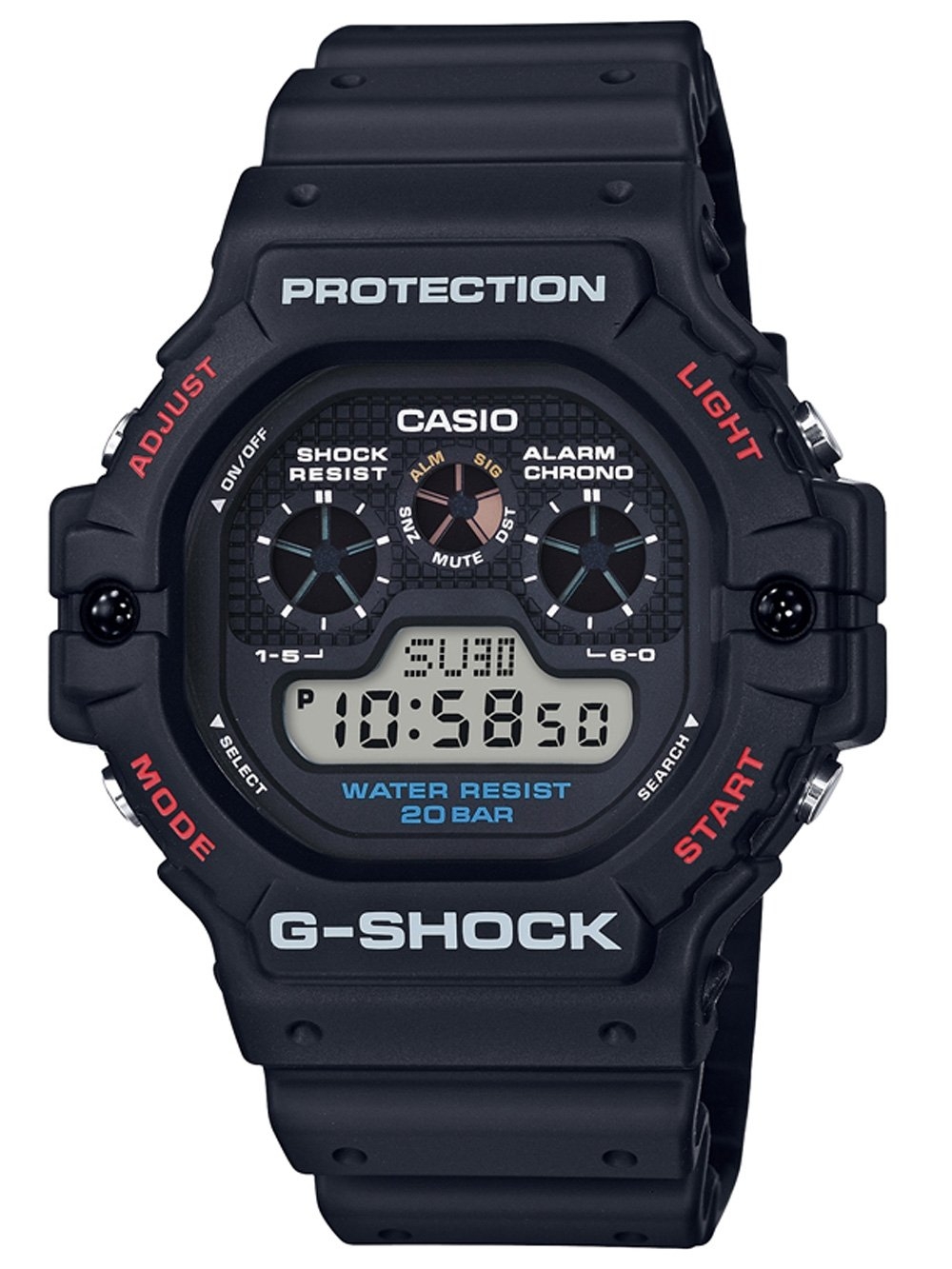 Ceas barbatesc Casio DW-5900-1ER G-Shock 46mm 20ATM