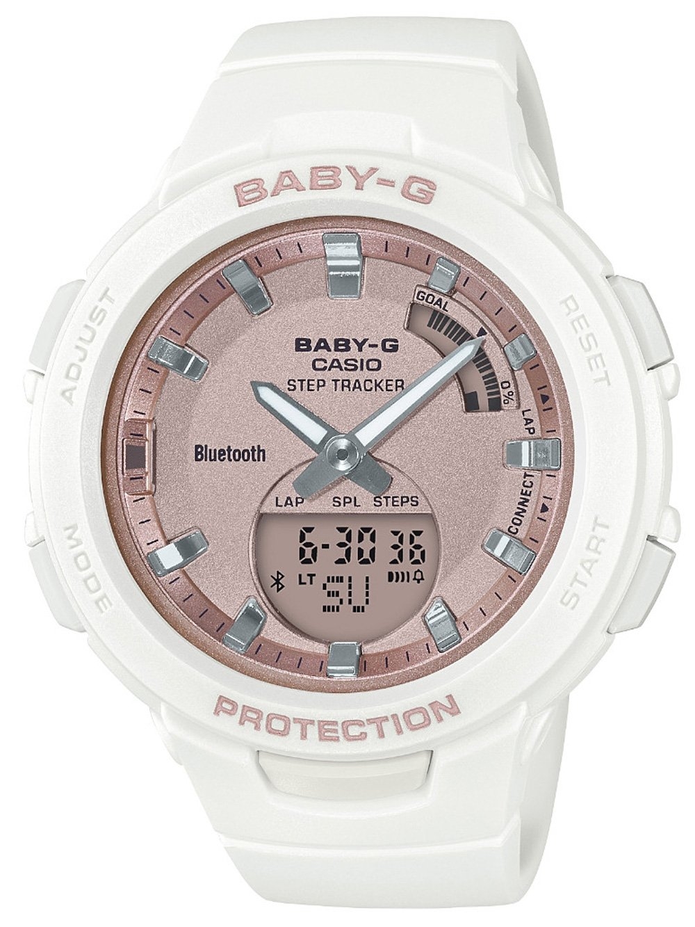 Ceas unisex Casio BSA-B100MF-7AER Baby-G Smartwatch 40mm 10ATM