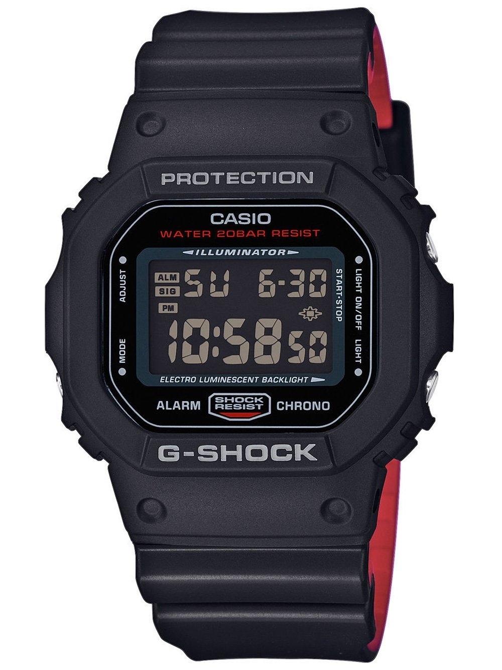 Ceas unisex Casio DW-5600HR-1ER G-Shock 43mm 20ATM
