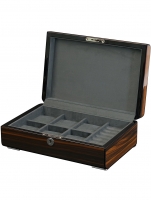 Watch: Rothenschild watch case RS-2433-EB for 6 watches and cufflinks