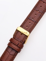 Watch: Strap 20 x 185 mm brown gold Clasp