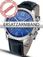 Ceas: Curea de ceas Ingersoll blau 22 mm mit Stahl-Faltschliesse