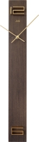 Ceas: JVD HC25.6 Design Wanduhr, analog, dunkelbraun, Höhe 59,5 cm