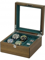 Watch: Rothenschild watch box RS-2440-W for 4 watches and cufflinks