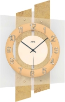 Uhr: AMS 5533 Wanduhr modern 29 cm x 46 cm x 7 cm