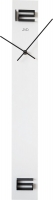 Ceas: JVD HC25.4 Design Wanduhr, analog, weiß, Höhe 59,5 cm