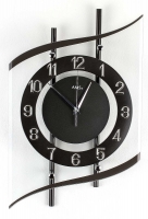Uhr: AMS 5503 Funkwanduhr modern geschwungenes Mineralglas