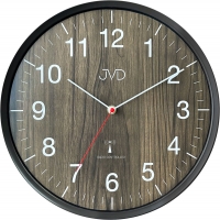 Uhr: JVD RH17.3 Wanduhr mit Funkuhrwerk und Holzoptik Zifferblatt