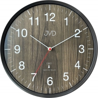 : JVD RH17.3 Wanduhr mit Funkuhrwerk und Holzoptik Zifferblatt