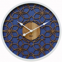 Uhr: Hermle 30102-002100 moderne Wanduhr, blau