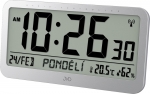 Uhr: JVD RB9359.2 Funkwecker, digital, silberfarben, Höhe 20,2 cm