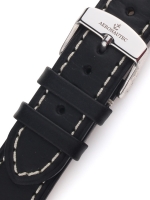 Watch: Uhrenarmband Fliegerstyle 22 x 185 mm schwarz silberne Schliesse