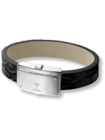 Ceas: Joop! Herren-Armband JPBR90283A210 Leder 925er Silber 21 cm