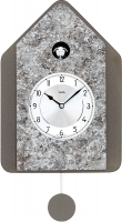 : AMS 7496 moderne Kuckucksuhr mit Metallic-Auflage