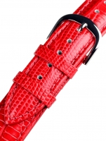 Watch: Bossart universal Ersatzband Leder 20 mm rot, snake
